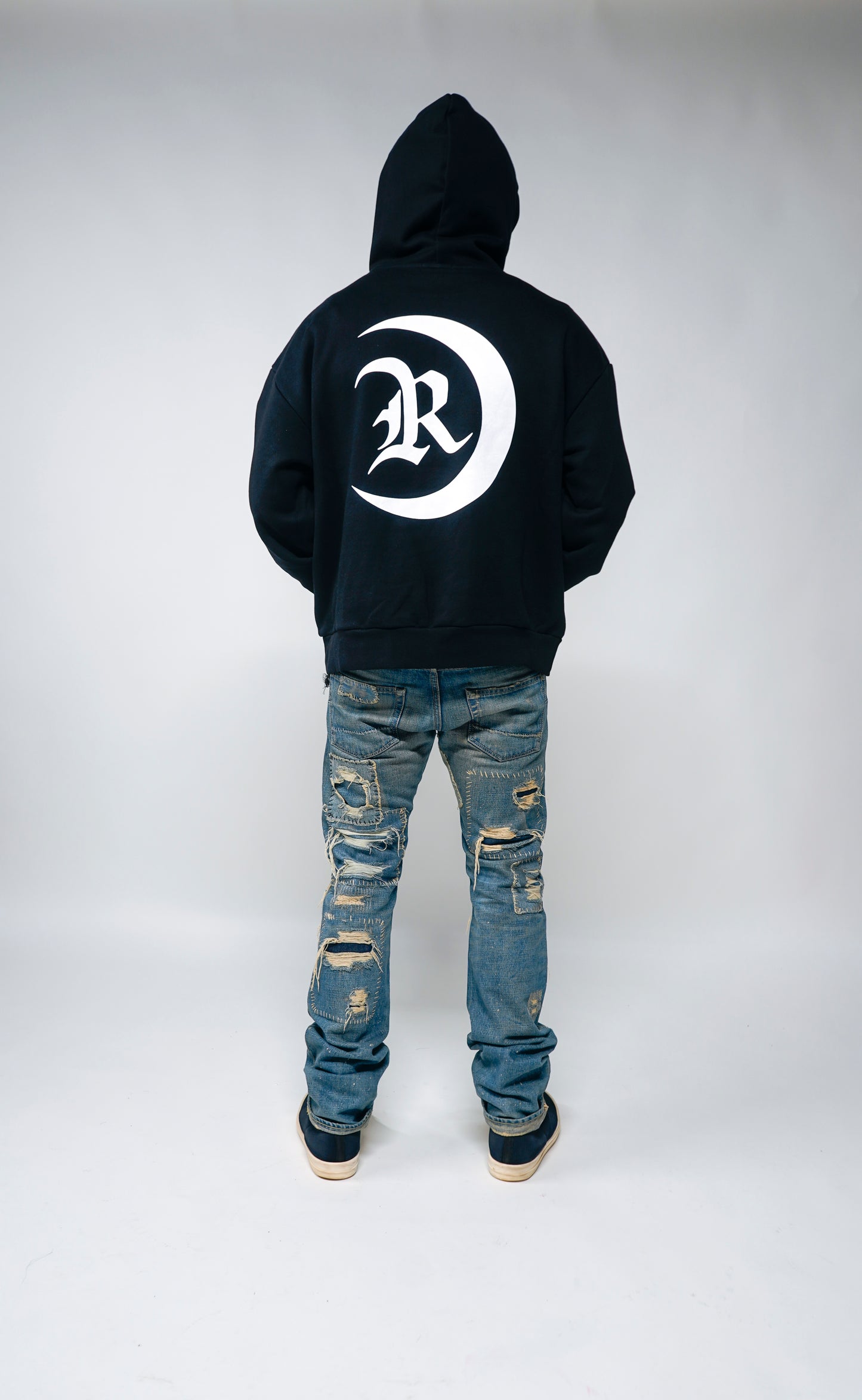 Black REED Logo Hoodie